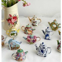 미니티포트 차주전자 도자기 앤틱 티팟 인테리어 장식, V