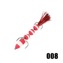 W.P.E 낚시 미끼 크기 L 여러 가지 빛깔의 부드러운 인공 미끼베이스 태클 Wobbl, PMGC-L-008, 3PCS