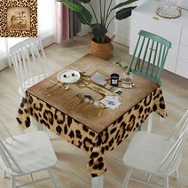 화장대 원목화장대 수납화장대레오파드 인쇄 동물 피부 질감 드레싱 테이블 식탁보 휴일 장식 방수 웨딩 홈, 07 153x153cm Tablecloth