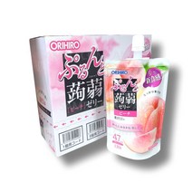 [Srich] 오리히로푸룬토 곤약젤리복숭아맛 곤약젤리 1BOX _Rf＠E41052EA, 6개