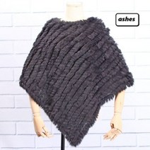 어깨숄 여성망토 간절기숄 zdfurs 가을 겨울 여성 정 토끼 모피 판초 삼각형 모피 목도리 진짜 모피 랩 풀오버 니트 토끼 망토 케이프