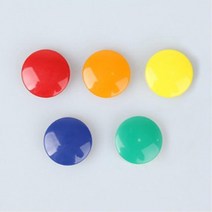10P 32mm 원형 학교 회사 냉장고 자석 화이트보드소품 투두리스트 메모정리, 5색혼합