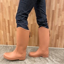 여성 낙엽 포인트 롱 레인부츠 sn1030