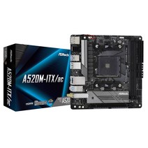 ASRock 마더보드 A520 M-ITXac AMD Ryzen 3000 4000 시리즈( Soket AM4 ) 대응 A520 Mini-ITX [국내 정규 대리점품]