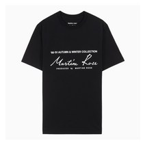 마틴로즈 (당일) 22FW 마틴로즈 레터링 로고 블랙 반팔 티셔츠 CMR603JC BLACK