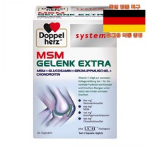 최신정품 독일직구 도펠헤르츠 MSM 겔렌크 엑스트라 60정 Doppelherz Gelenk +휴대용약통 별도증정