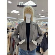 무자크 23s/s 테일러드카라 잔체크 스판짱짱 원버튼 숏 재킷 mn2wjk11
