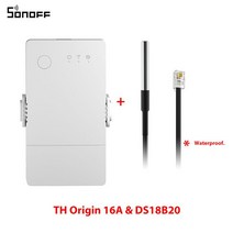 SONOFF-TH Origin 16A/20A Wifi 스마트 스위치 온도 포함 eWeLink Alexa Google home용 홈 오토메이션, 03 16A with DS18B20