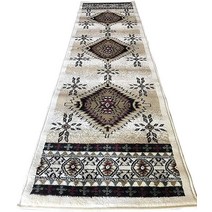 Bellagio Southwest 아메리카 원주민 부족 롱 러너 256000 포인트 부분 러그 아이보리 버건디 그린 베이지 탠 디자인 T9641 81.3cm x 304.8cm US