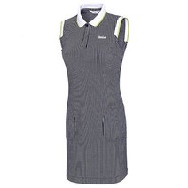 볼빅 여성 골프 로고 프린트 스트라이프 원피스 VLOPJ505 NA