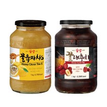 꽃샘 꿀유자차 1kg+꿀대추차 1kg