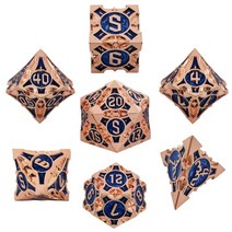 TRPG 다면체 그룹 보드게임 DND 주사위 세트, 모조 골든 레드