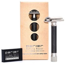Parker Variant 조절 가능한 더블 엣지 안전 면도기와 5개의 프리미엄 블레이드 1, Graphite
