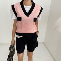 베이시코 / 페이크포켓 니트조끼