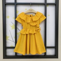 컬리수 NC산본 여아 시원~한 냉감 여름 프릴 원피스 [머스타드]