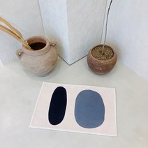 Beliver 극세사 페블 발매트 주방 욕실, 01. 미드블루