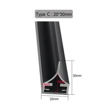 레이저커팅기 CNC 조각기 블레이드 작업 테이블 나이프 알루미늄 합금 5x15 8x30 20x30mm CO2 레이저 커팅 아크릴 소재, Type C, 1000mm