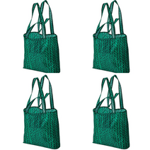 이케아 접이식 휴대용 시장바구니, 그린블랙 4개