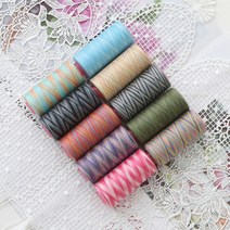 무형광 [ 45수2합 소용량 고강력코아사 ] 레인보우 10컬러 무지개실 레인보우 실 무지개사 오색사, C519 퍼퓸스카이