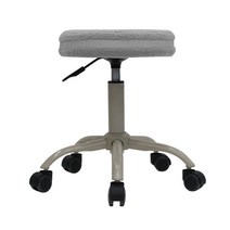 로엠가구 둥근 청소의자 앉은뱅이 낮은 이동 무빙 바퀴 달린 좌식의자, 핫세-그레이