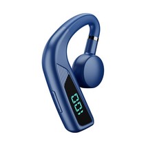골전도이어폰 귀안아픈 수영 이어폰 블루투스 헤드셋 V18 뼈 전도 LED 디지털 디스플레이, Blue, United States