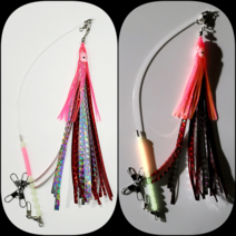 (라이트피싱) 국산수제제작 대왕문어채비 돌문어채비 피문어낚시체비 스커트체비 펄 야광축광, 부끄럼쟁이