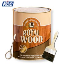 KCC 로얄우드 방부 발수 목재페인트 3.5L, 투명