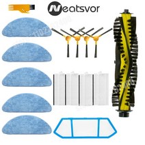 Hepa 필터 걸레 메인 브러시 Neatsvor X500 Pro Tesvor T8 S6 Ikhos Create NetBot S15 진공 청소기 부품, 04 set 4