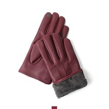 넘버나인 버건디 사슴가죽 남자 장갑