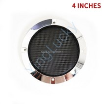 마이너스몰딩 pvc 천정 바닥 마감재 2 개 4 인치 스피커 커버 라운드 금속 메쉬 그릴 장식 아케, 02 2pcs silver