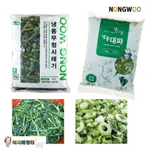 냉동 대파+무청 시래기 2종 묶음(각1kg), 1set, 2kg