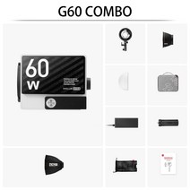 지윤 ZHIYUN G60 비디오 라이트 촬영 조명, ZHIYUN G60 콤보 구성