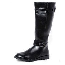 남자 할리 가죽부츠 롱부츠 심플 브라운 할리데이비슨 오토바이 신발, 41, 블랙 색