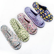 퀼트실내화 면실내화 어린이집 유치원 교사 덧신 슬리퍼, 장미(한겹), 1개