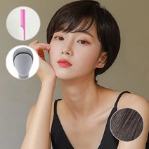 [가발매니아]라임숏컷 25cm 더 썸 위그 통가발 (하이소프트사)+가발망 1개+꼬리빗 1개, 내츄럴브라운