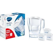 정수기 필터 연수기 BRITA Marella XL 워터 용기 35L 3X MAXTRA 카트리지 포함 흰색 파란색 가정용 주방, 없음, BRITA Aluna XL White 3 Fi