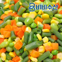 비비수산 원료별 혼합 비율이 바뀌지않는 4종 야채믹스 1kg, 1팩