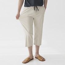 스타일 에스 스타일에스 ID 남자 빅사이즈 스판 린넨 8부 밴딩 팬츠