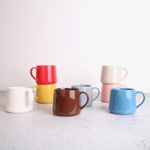 국내생산 유광 스타머그컵 카페커피잔 블루보틀 쉐입 예쁜 머그잔 8color, 진겨자색(머스터드), 340ml
