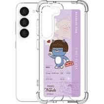 카카오프렌즈 트래블 투명방탄 강화 케이스 갤럭시 S23