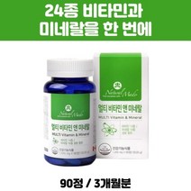 멀티비타민 종합비타민 미네랄 영양제 여성 남성 24종, 90정, 1개