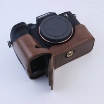 모든지 소니 a7m4 a7s3 a1 호환 반속사 가죽 케이스, 1개, A1-다크브라운
