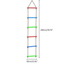 나무 Rungs PE 밧줄 사다리 어린이 등반 장난감 키즈 휘트니스 스포츠 밧줄 스윙 장난감 새로운