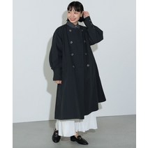 BEAMS HEART 뒷태환 노카라 롱코트 - 블랙 1083798