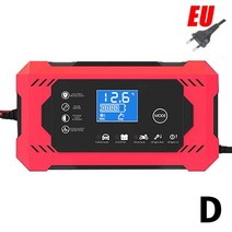 자동차배터리충전기 배터리 점프스타터 전기차 주행 차량용 24V 12V 6A 오토바이 자동차 충전기 수리 모터보트 전원 액세서리 시작 공급 도구 F9D0, 4.Red  EU