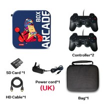 옛날오락기 비디오게임 고전 가정용 게임기 신제품 아케이드 박스 게임 콘솔 PS1/DC/N64 256GB 클래식 레, 02 wireless, 08 128G 40000games UK