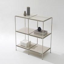 비아 모듈가구 2X2 UV 선반 수납장 SWL185C, 웜그레이