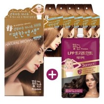 펴난 샴푸하듯 하나로 프리미엄 편한염색 30g 헤어컬러 + 헤어팩 증정, 자연갈색, 5개입