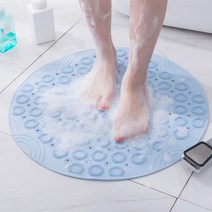 도매창고 발씻는 욕실 화장실 샤워 발 발바닥 세척 마사지 매트 발각질제거 풋 브러쉬 클리너 미끄럼방지 실리콘 패드, 발각질세척-욕실매트-66cm, 핑크