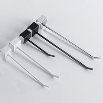 스페이스월 선반 일자 후크 상품 진열대 디피 고리 걸이, 블랙 / 25cm (03-327D)